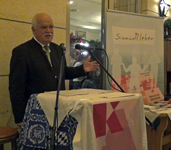 Peter Gauweiler bei der Veranstaltung: "Der Beutezug? Freihandelsabkommen EU/USA, die Pläne und Folgen" am 26. November in München