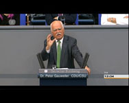 Dr. Gauweiler bei seiner Rede im Plenum des Deutschen Bundestages zum 16. Bericht der Bundesregierung zur Auswärtigen Kultur- und Bildungspolitik 2011/2012 am 07. Juni 2013