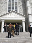 Dr. Gauweiler und Harald Leibrecht, MdB beim Besuch der evangelischen Gemeinde in Pongu, Nordkorea